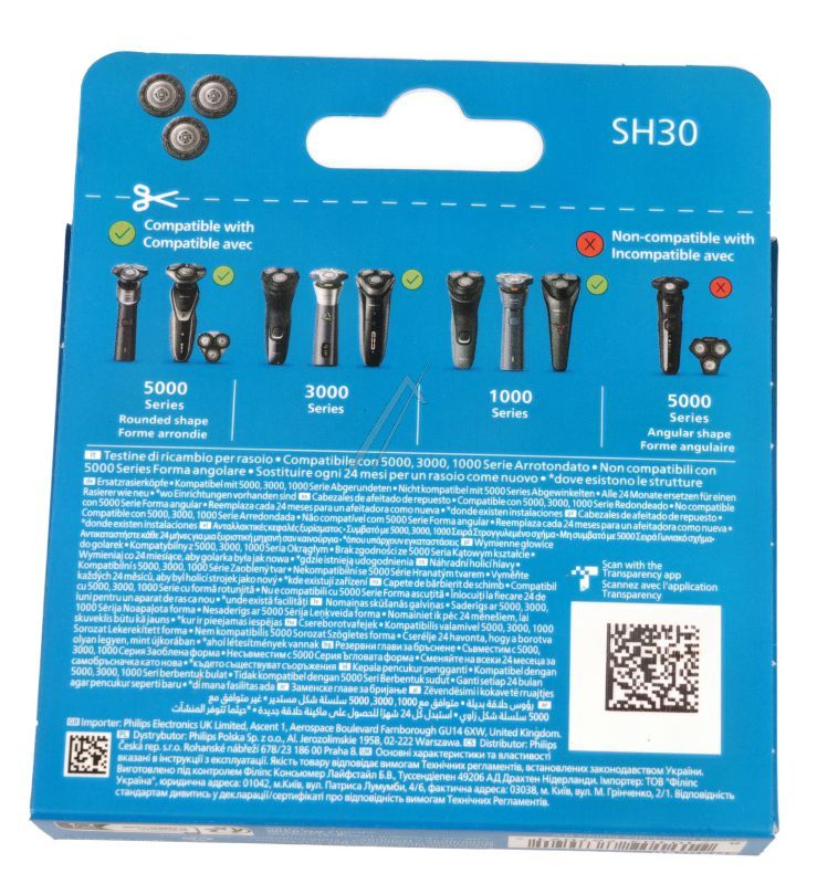 880003050110 SH30/ 50 SH30/ 50 SCHEERKOP SHAVER SERIE 3000, 3HD SH HEAD