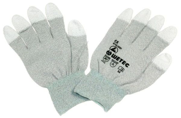 8745.0205 ESD-HANDSCHOENEN MET PU-VINGERTOPPEN,  MAAT: M