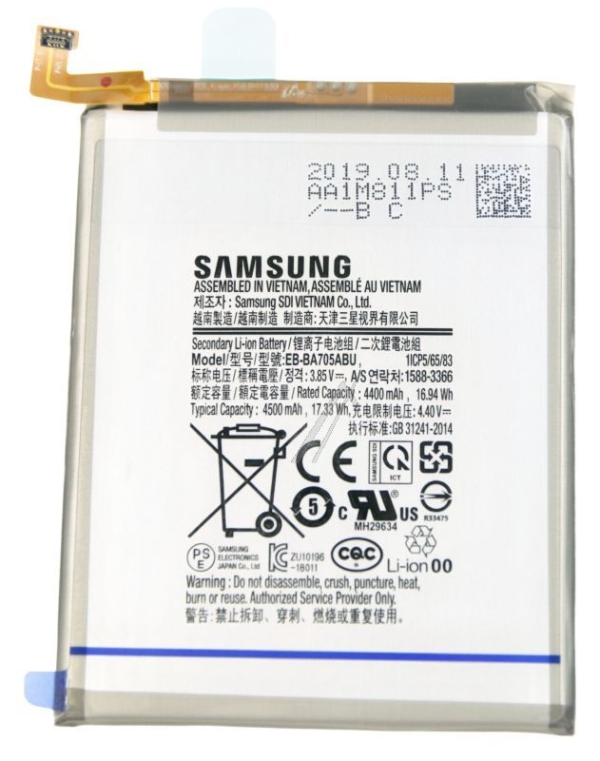 EB-BA705ABU GH82-19746A 3,85V-4400MAH LI-ION PHONE-ACCU GALAXY A70 (SM-A705F),