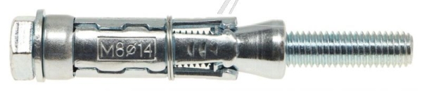 055182 STAHLDÜBEL WEISS VERZINKT M8X70 L50MM BOHRUNG14MM