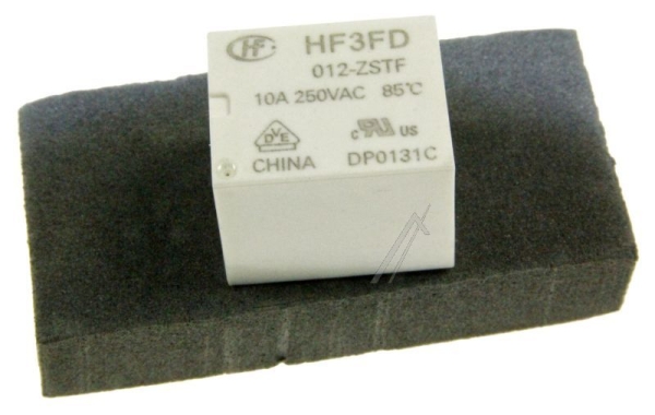 12VDC 10A-250VAC HF3FD/ 012-ZSTF RELAIS,  1 WISSELAAR,  HF3FD