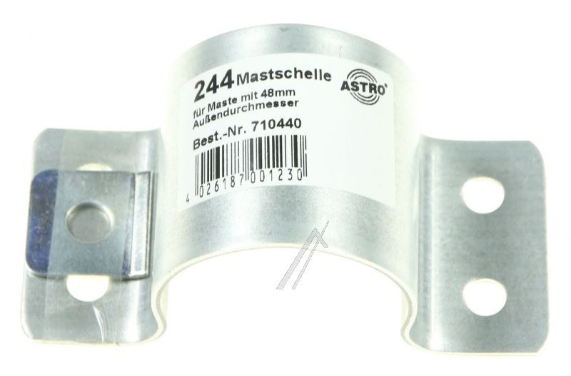 244 00710440 MASTSCHELLE GERADE AUSFÜHRUNG, FEUERVERZINKTER STAHL, FÜR MA