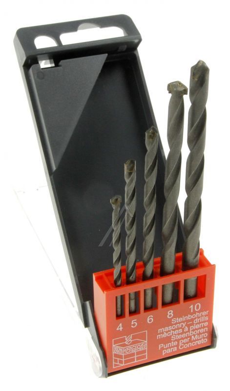 BETONBORENSET, 5-DELIG (1X 4/ 5/ 6/ 8/ 10MM Ø)