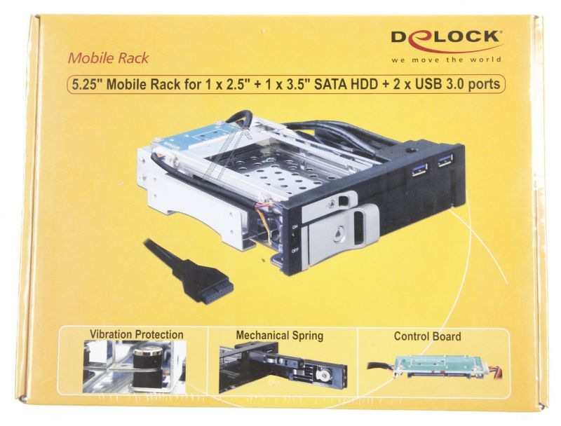 47209 5.25 WECHSELRAHMEN FÜR 1X2.5 1X3.5 SATA HDD 2XU