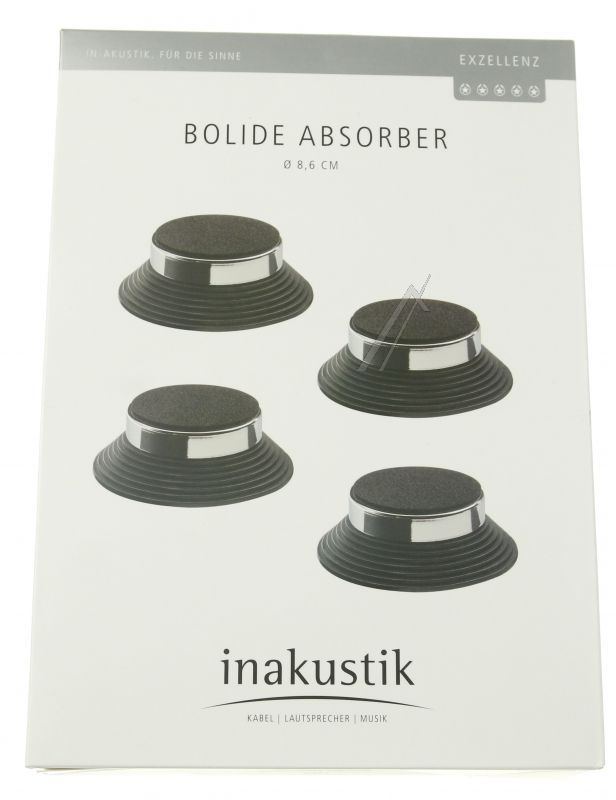 EXZELLENZ BOLIDE 008550 GERÄTE- UND BOXENFÜSSE/ SCHOCKABSORBER SET (4 STÜCK), CHROM
