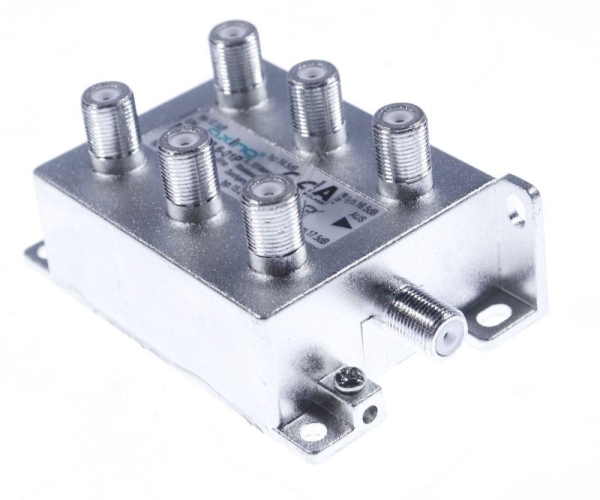 BAB 6-01P BAB00601P ABZWEIGER,  6-FACH,  12,5-17,5DB,  5-1218MHZ,  F-BUCHSE,  PREMIUM-LINE