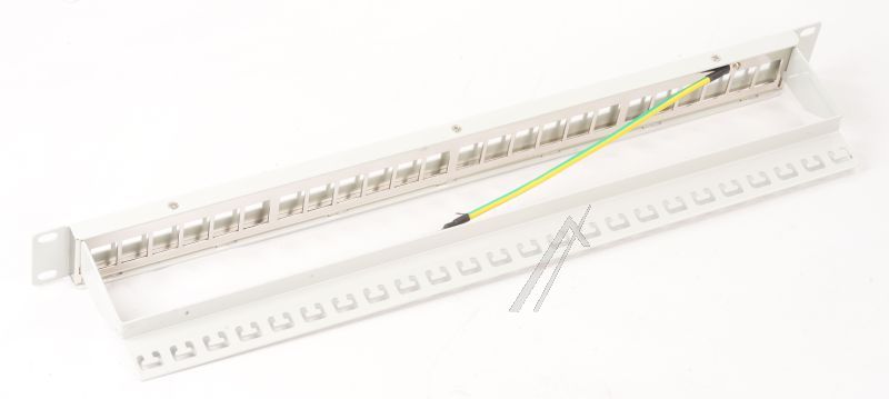 37578.1V2 VERTEILERFELD 19" 1HE, 24-PORT, METALL, GRAU RAL7035