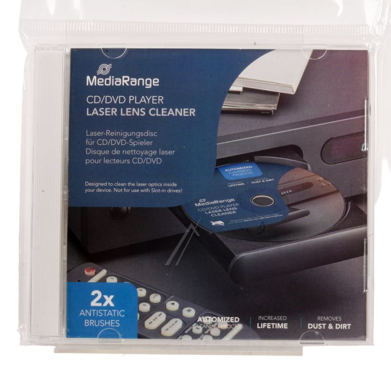 MR725 MEDIARANGE CD|DVD|BD LASER REINIGUNGS-CD MIT ANTISTATISCHEN BÜRSTEN