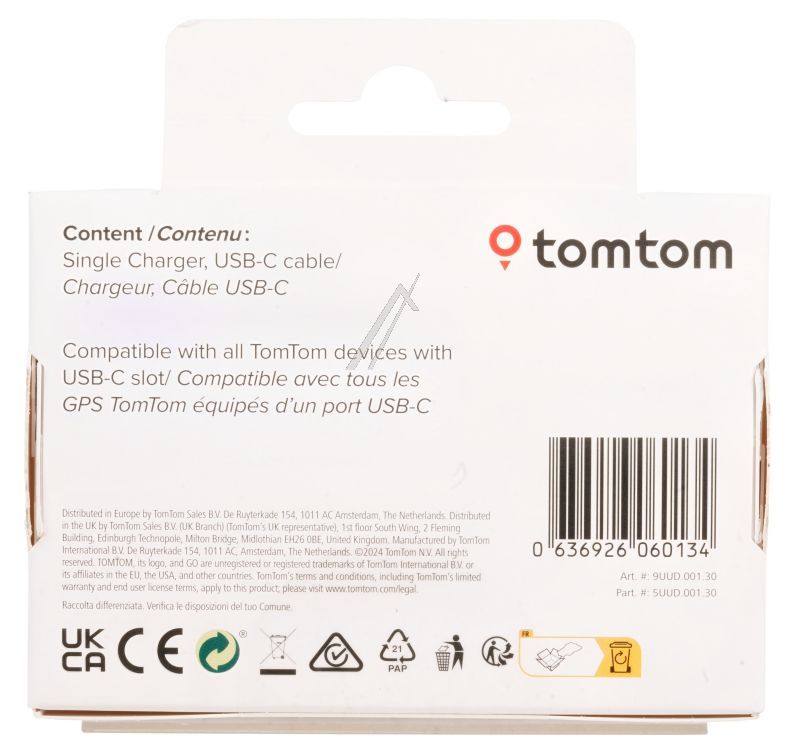 9UUD.001.30 TOMTOM USB-C KABEL UND LADEGERÄT