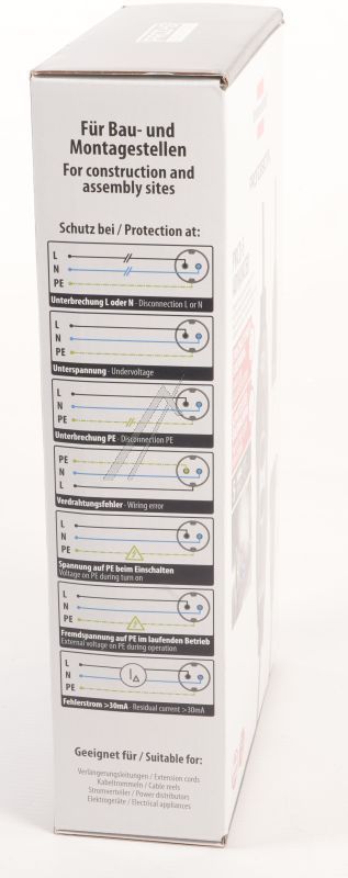 PRCD-S ADVANCED 1160210 MOBILER PERSONENSCHUTZ-ZWISCHENSCHALTER MIT KABEL 3M - ZUVERLÄSSIGER SCHUTZ VOR FEHLERHAFTEN ELEKTROINSTALLATIONEN
