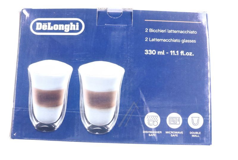 DLSC312 5513284171 DUBBELWANDIGE LATTE MACCHIATO GLAZEN, 330 ML, SET OF 2