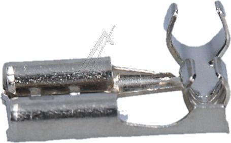 F515630044 WINKEL-VLAKSTEEKHULS 6,3MM X 0,8 VOOR 1,5-2,5MM² NIKKELSTAAL TYP A / KANT ADERAANSLUITING