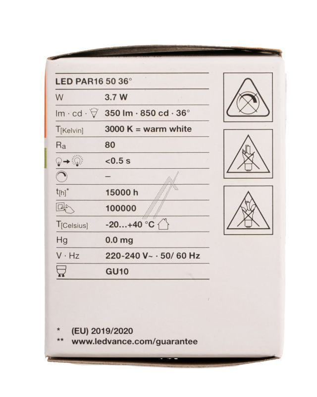LED PAR165036 3.7W LED PAR165036 3.7W 830 GU10 P LEDV