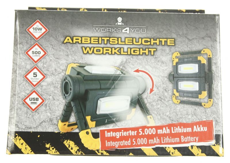 WLED30 513 MULTIFUNCTIONELE WERKLAMP MET DRAAIBARE LICHTUNITS EN GEINTEGREERDE LI-ION ACCU