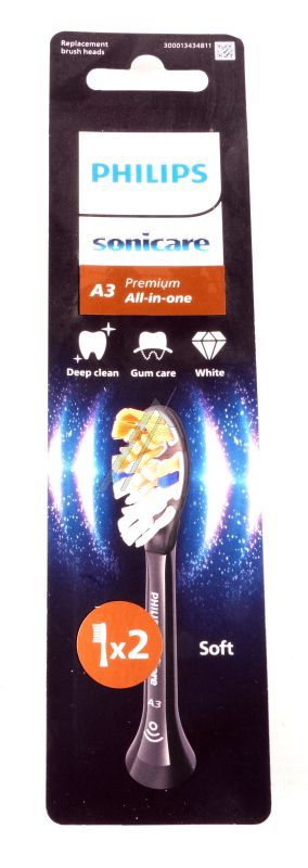 881909288010 HX9092/ 88 SONICARE A3 PREMIUM ALL-IN-ONE BÜRSTENKOPF 2ER PACK SCHWARZ