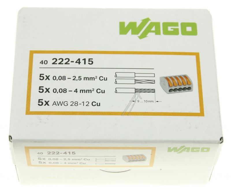 222-415 5-LEITER-VERBINDUNGSKLEMME 0,08-2,5MM² 40 STÜCK