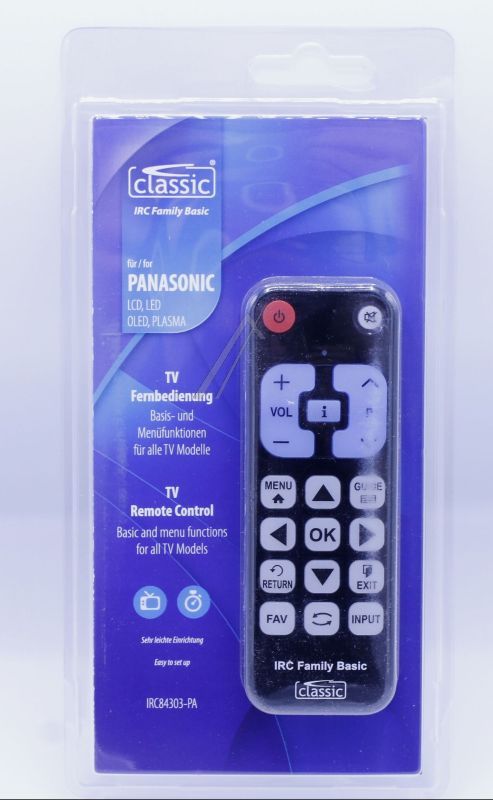 IRC FAMILY BASIC IRC84303-PA ZAPPER AFSTANDSBEDIENING VOOR PANASONIC TV´S