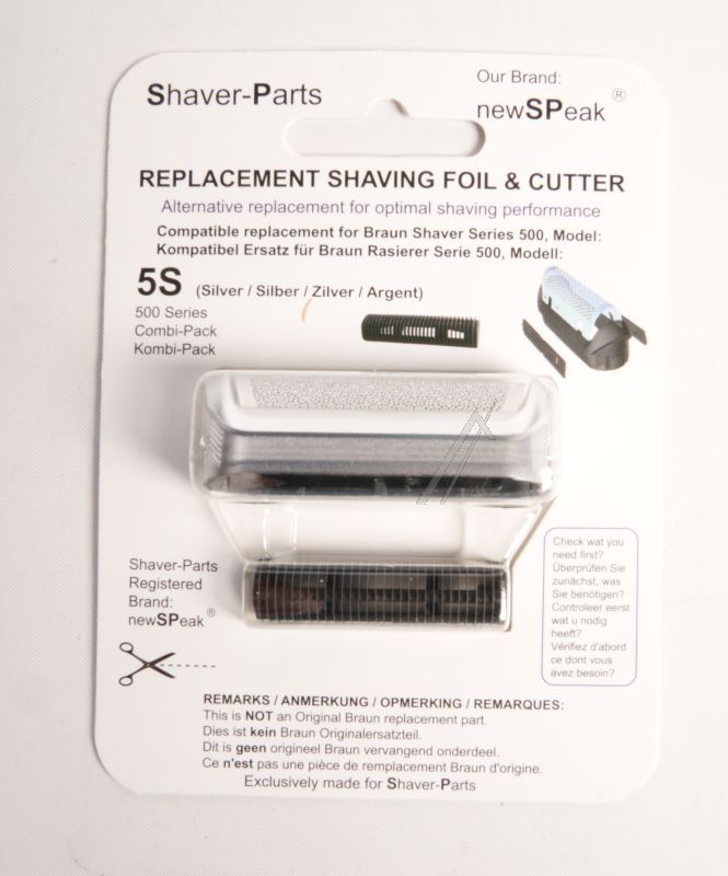 KOMBIPACK 5S, ALTERNATIEF VOOR BRAUN 81573085 EN 81416459