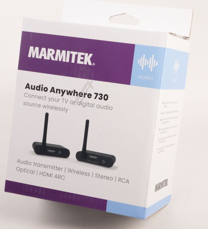AUDIO ANYWHERE 730 25008634 DRAADLOZE AUDIOZENDER EN -ONTVANGER VOOR TV - GELUID EN DIGITAAL AUDIO