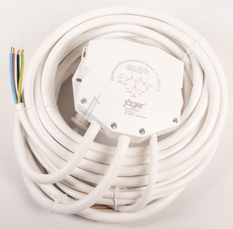 KEUKENAANSLUITDOOS SMARTMOUNT, 3-VOUDIG VOOR KOOKPLAAT EN OVEN MET 5M KABELS