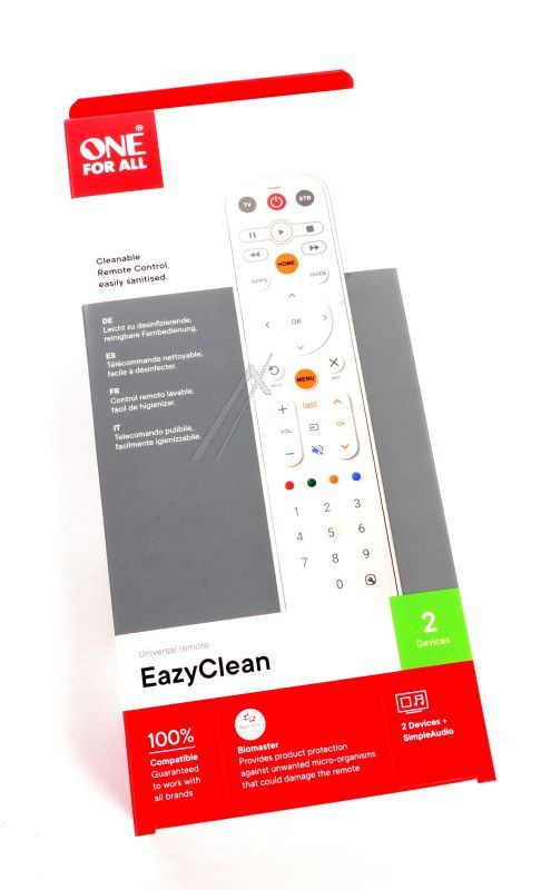 EAZYCLEAN URC9290 EAZYCLEAN AFSTANDSBEDIENING, WIT
