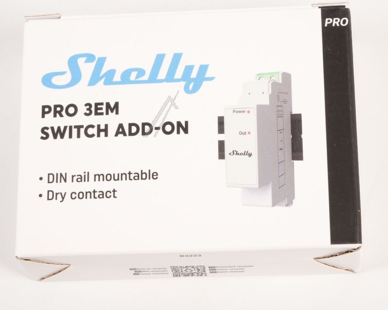 217684 SHELLY_PRO_ADD PRO 3EM SCHAKELAAR EXTRA RELAIS MAX. 2A ALLEEN VOOR PRO 3EM 120A