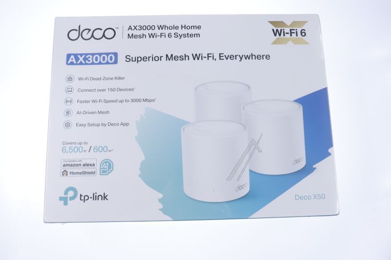 AX3000 DECO X50(3-PACK) DECO MESH WLAN-SYSTEEM AX3000 WI-FI 6, SET VAN 3