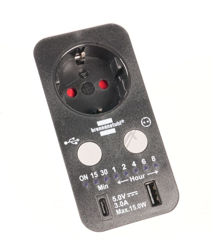 1506180 DIGITALE COUNTDOWN-TIMER MET USB-A EN USB-C, WIT/ ZWART