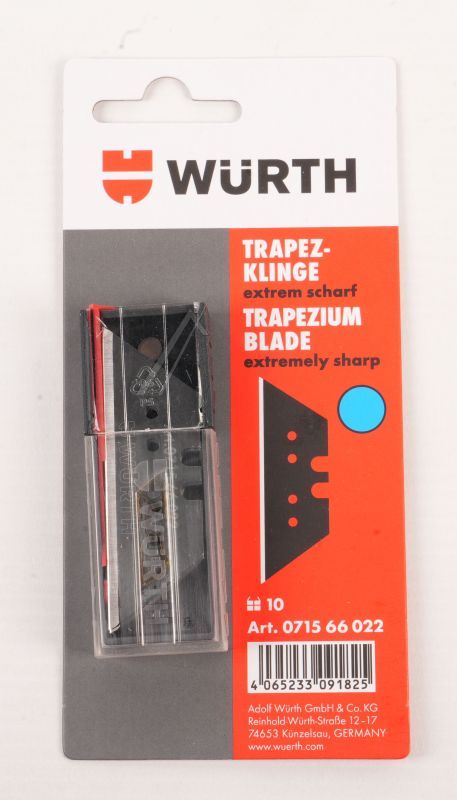 071566022 TRAPEZIUMMES KOOLSTOFSTAAL ZWART 10 STUKS (18X61X0,65MM)