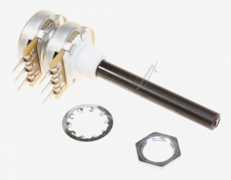 100K-0,4W DRAAIPOTMETER STEREO LINEAIR AS=6MM ROHS-CONFORM