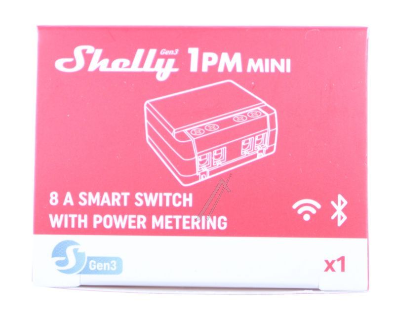222759 SHELLY_PLUS_1PM_MINI_G3 PLUS 1PM MINI GEN. 3 RELAIS MAX8A 1 KANAAL MEETFUNCTIE WLAN BT