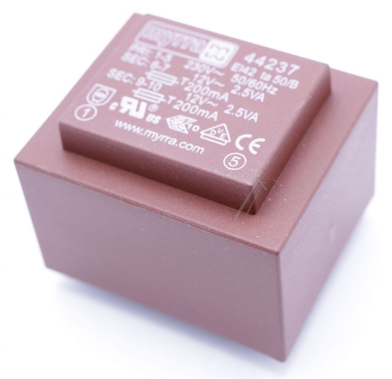 2X 12V - 208MA 44237 PRINTTRANSFORMATOR 230V EI42/ 2X2,5VA=5,0VA 38,0X45,0X32,5MM 208M